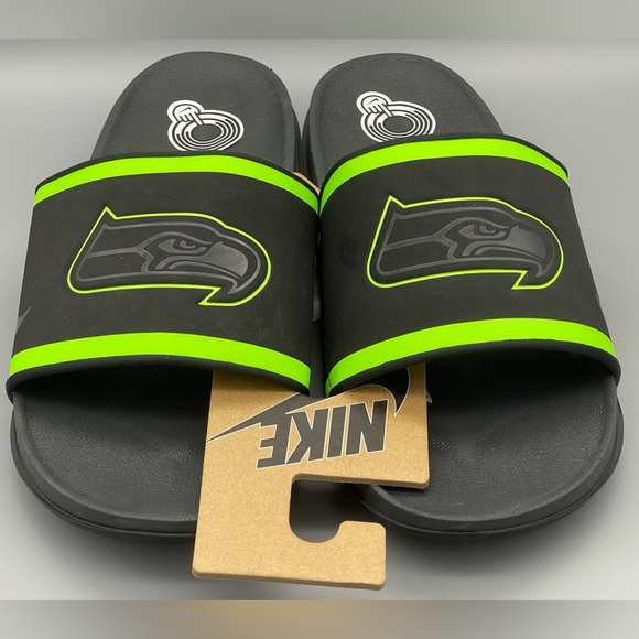 Seattle Seahawks Nike Offcourt Slide Sandals DD0545-001 Mens 8, 10, & 11 NEW - Picture 1 of 13